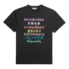 T-shirt med trykt logo og korte ærmer “Sort” 612965TJVI32771