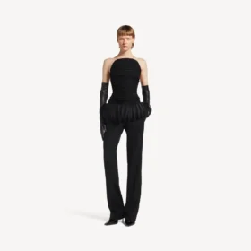 Tætsiddende bustier-top til kvinder i sort