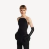 Tætsiddende bustier-top til kvinder i sort