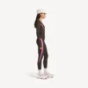 Techwear-leggings til kvinder i khakibrun/neonrosa Techwear-leggings til kvinder i khakibrun/neonrosa