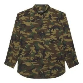 Tætsiddende skjorte i camouflage “Green” 659027TKL142840