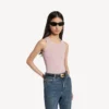 Tanktop til kvinder i støvet rosa