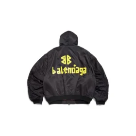 Tape Type Light bomberjakke med hætte “Black” 791103TPO041000