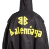 Tape Type Light bomberjakke med hætte “Black” 791103TPO041000