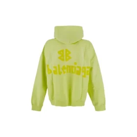 Tape Type Ripped Pocket Hættetrøje Oversized “Fluo Yellow” 744441TOVB17204