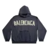 Tape Type Ripped Pocket Hættetrøje Oversized “Navy Blue” 744441TOVB14140