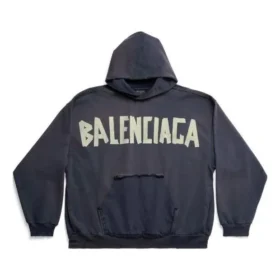 Tape Type Ripped Pocket Hættetrøje Oversized “Navy Blue” 744441TOVB14140