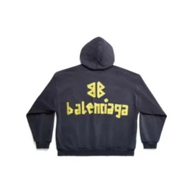 Tape Type Ripped Pocket Hættetrøje Oversized “Navy Blue” 744441TOVB14140