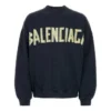 Tape Type sweatshirt med rund hals “Blue” 744701TOVB14140