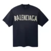 Tape Type T-shirt, medium pasform “Black Faded” 739784TOVA91055