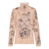 Tat langærmet top “Light Beige” 7928434E1B59500