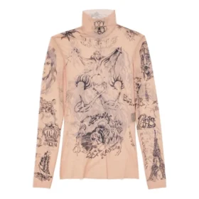 Tat langærmet top “Light Beige” 7928434E1B59500