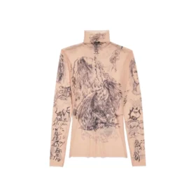 Tat langærmet top “Light Beige” 7928434E1B59500