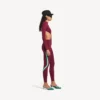 Techwear-bodysuit med udskæringer til kvinder i burgunder/aqua