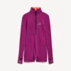 Techwear-bodysuit til kvinder med korte lange ærmer i violet/orange Techwear-bodysuit til kvinder med korte lange ærmer i violet/orange