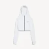 Techwear-hettetrøje til kvinder i hvid