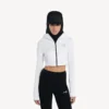 Techwear-hettetrøje til kvinder i hvid