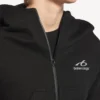 Techwear-hettetrøje til kvinder i sort