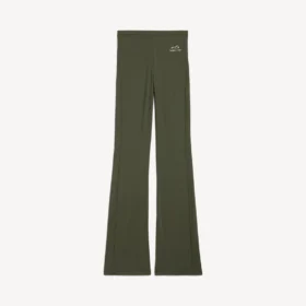 Techwear-leggings med udvidet ben til kvinder i khaki/lime