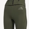 Techwear-leggings med udvidet ben til kvinder i khaki/lime