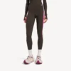 Techwear-leggings til kvinder i khakibrun/neonrosa Techwear-leggings til kvinder i khakibrun/neonrosa