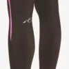 Techwear-leggings til kvinder i khakibrun/neonrosa Techwear-leggings til kvinder i khakibrun/neonrosa