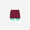 Techwear-shorts til mænd i burgundy/aqua Techwear-shorts til mænd i burgundy/aqua