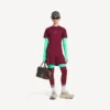 Techwear-shorts til mænd i burgundy/aqua Techwear-shorts til mænd i burgundy/aqua