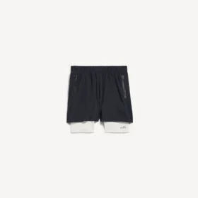 Techwear-shorts til mænd i marineblå/hvid