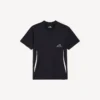 Techwear-T-shirt med korte ærmer til mænd i marineblå/hvid