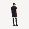 Techwear-T-shirt med korte ærmer til mænd i marineblå/hvid
