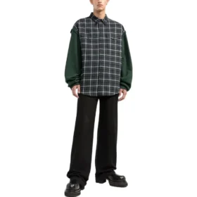 Ternet flannelskjorte med paneler “Green” 658936TCM013064