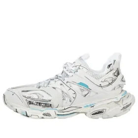 Track 1.0 Sneakers “White Blue Mesh and Nylon Graffiti” 542436W3SRA9014