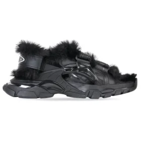 Track-sandaler “Fake Fur Black” 668560W3CQ31000
