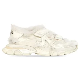 Track-sandaler “Fake Fur White” 668560W3CQ39700