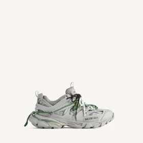 Track-sneaker med snørebånd i grå/gul/hvid/marineblå