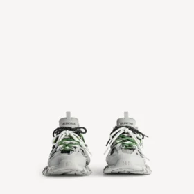 Track-sneaker med snørebånd i grå/gul/hvid/marineblå