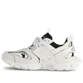 Track Sock Sneakers “Hvid og sort strik og nylon” 736330W3SKC9010