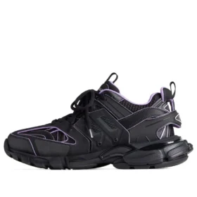 Track Sock Sneakers “Sort og lyselilla strik og nylon” 736328W3SKC1058