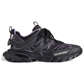 Track Sock Sneakers “Sort og lyselilla strik og nylon” 736328W3SKC1058