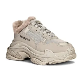 Triple S “Falsk pels – Beige” 668562W3CQ59710