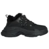 Triple S “Kunstpels – Sort” 668562W3CQ51000