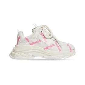 Triple S Logotype Sneaker “Hvid og lyserød teknisk materiale” 654251W2FAB9050 Triple S Logotype Sneaker “Hvid og lyserød teknisk materiale” 654251W2FAB9050