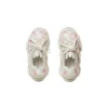 Triple S Logotype Sneaker “Hvid og lyserød teknisk materiale” 654251W2FAB9050