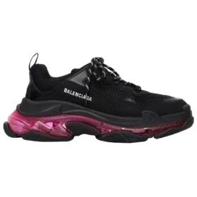 Triple S-sneaker “Clear Sole – Black Pink Neon” 541624W2FR11053