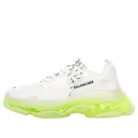 Triple S-Sneaker “Clear Sole – hvid fluo-gul” 541624W2FR19073
