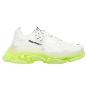 Triple S-Sneaker “Clear Sole – hvid fluo-gul” 541624W2FR19073