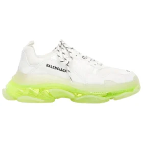 Triple S-sneaker “Clear Sole – hvid fluo-gul” 544351W2FR19073