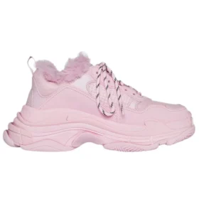 Triple S Sneaker med imiteret pels “Pink” 668562W3CQ55000