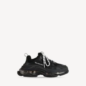 Triple S-sneaker til kvinder med gennemsigtig sål i sort